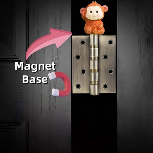 Cute Mini Creative Brown Little Monkey Hinge Heads Decorative Topper Set 6PCS, Home Decoration,Magnetic Hinge Head Toppers Door Hinge in Saudi Arabia