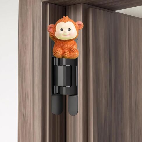 Cute Mini Creative Brown Little Monkey Hinge Heads Decorative Topper Set 6PCS, Home Decoration,Magnetic Hinge Head Toppers Door Hinge in Saudi Arabia