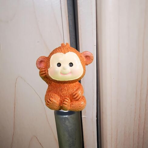 Cute Mini Creative Brown Little Monkey Hinge Heads Decorative Topper Set 6PCS, Home Decoration,Magnetic Hinge Head Toppers Door Hinge in Saudi Arabia