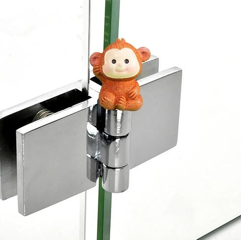 Cute Mini Creative Brown Little Monkey Hinge Heads Decorative Topper Set 6PCS, Home Decoration,Magnetic Hinge Head Toppers Door Hinge in Saudi Arabia