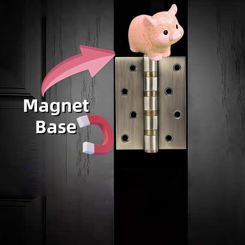 Cute Mini Creative Pink Pig Hinge Heads Decorative Topper Set 6PCS, Home Decoration,Magnetic Hinge Head Toppers Door Hinge in Saudi Arabia