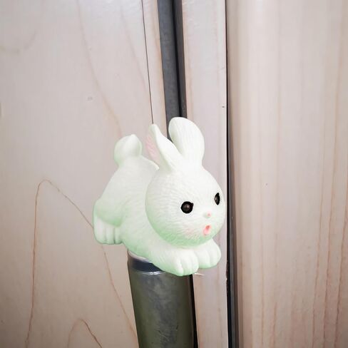 Cute Mini Creative Little White Rabbit Hinge Heads Decorative Topper Set 6PCS, Home Decoration,Magnetic Hinge Head Toppers Door Hinge in Saudi Arabia