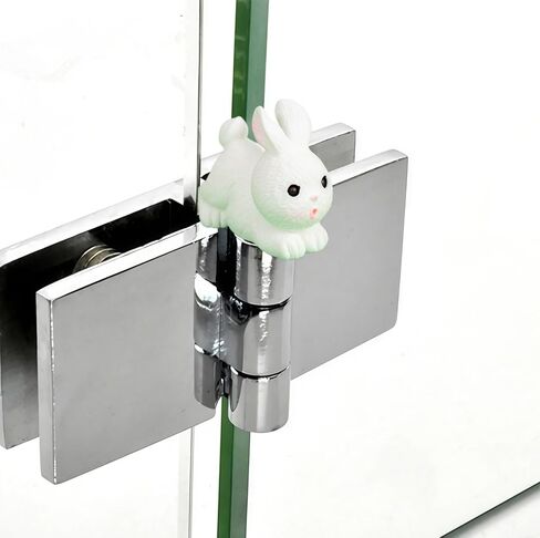 Cute Mini Creative Little White Rabbit Hinge Heads Decorative Topper Set 6PCS, Home Decoration,Magnetic Hinge Head Toppers Door Hinge in Saudi Arabia