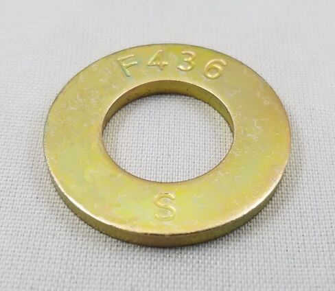 3/4" Grade 8 Yellow Zinc Flat Washer, ASTM F436 SAE, Heavy-Duty Steel, Pack of 20 – Durable Industrial, Automotive, Construction, Agricultural & Machinery Fastening Solution in Saudi Arabia