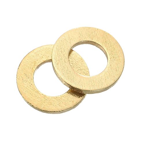 uxcell M5 Flat Washer, 50 Pcs Brass Ring Flat Washers 12mm OD 1mm Thick Metal Sealing Gasket Ring for Screws Bolts Nuts in Saudi Arabia
