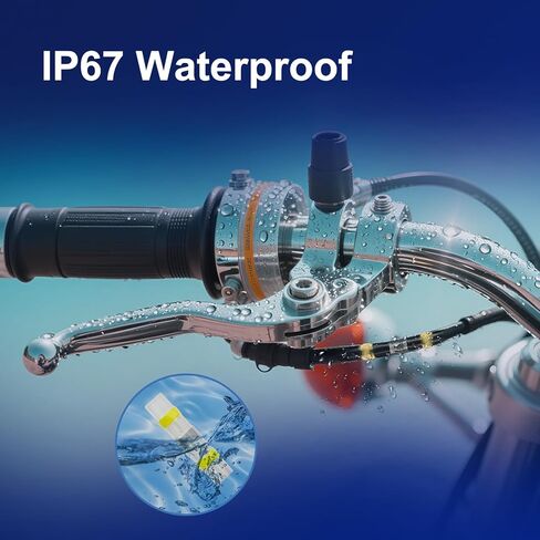 800 قطعة من موصلات أسلاك اللحام المقاومة للماء - مجموعة موصلات كهربائية ذاتية اللحام تنكمش بالحرارة للسيارات البحرية (26-10 AWG، 4 أحجام) (800 قطعة) in Kuwait