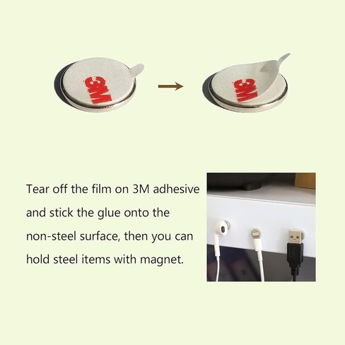 Self Adhesive Super Strong Neodymium Disc Magnets - 3/4" D x 1/16" H - 36 Pack, Powerful N42 Rare Earth Magnet with 3M 4920 VHB Double Side Adhesive Backing, Adhesive Magnets, Magnet Stickers in Kuwait