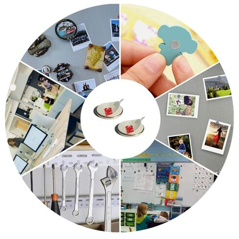 Self Adhesive Super Strong Neodymium Disc Magnets - 3/4" D x 1/16" H - 36 Pack, Powerful N42 Rare Earth Magnet with 3M 4920 VHB Double Side Adhesive Backing, Adhesive Magnets, Magnet Stickers in Kuwait