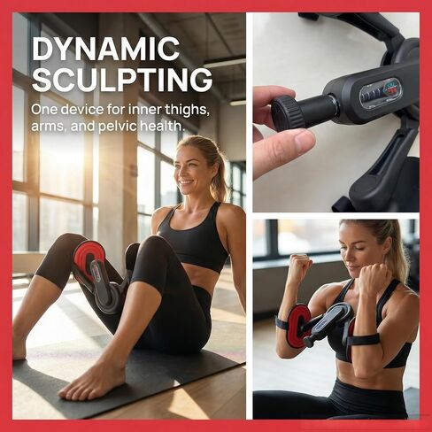 4th Generation Pelvic Floor Muscle Trainer, Adjustable 10-100lb Resistance Inner Thigh Exerciser, Kegel Trainer，Postpartum Rehabilitation and Fitness，Muscle Exercise，Health Massage，Home Gym in Saudi Arabia