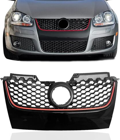 شبكة رياضية سوداء بدون شارة من PartsFlow لـ 2010 2011 2012 2013 2014 VW Volkswagen Mk6 Golf GTI Jetta Sportwagen in Kuwait