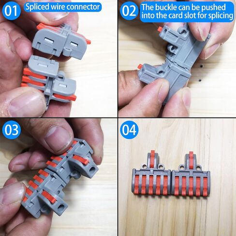 كتل الموصلات الكهربائية من CESFONJER، 11 قطعة موصل صامولة رافعة أحادية المرحلة للدائرة المضمنة، محطة توصيل سريعة مع براغي، 1 في 5 موصلات سلكية مدمجة in Kuwait