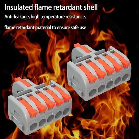 كتل الموصلات الكهربائية من CESFONJER، 11 قطعة موصل صامولة رافعة أحادية المرحلة للدائرة المضمنة، محطة توصيل سريعة مع براغي، 1 في 5 موصلات سلكية مدمجة in Kuwait