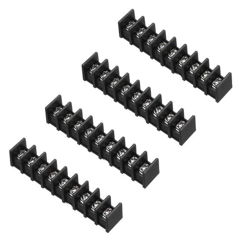 MECCANIXITY 2 Positions Terminal Block, 0.73"x0.59" 300V 20A 8.25mm Pitch PA66 Single Row PCB Mount Screw Terminals Strip Pack of 10, Black in Saudi Arabia