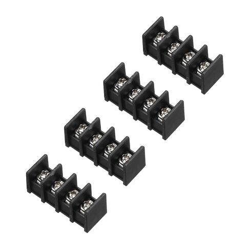 MECCANIXITY 2 Positions Terminal Block, 0.73"x0.59" 300V 20A 8.25mm Pitch PA66 Single Row PCB Mount Screw Terminals Strip Pack of 10, Black in Saudi Arabia