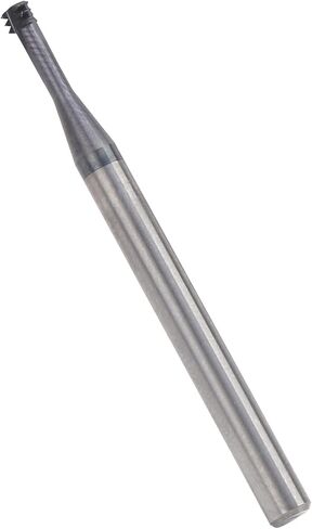 Thread Milling Cutter, 3 Tooth Metric 60°, Tungsten Steel CNC Hand Tool, M4x0.7xD4x50 Specification, for Cutting Aluminum, Copper, Cast Iron, and More, High Wear, Long in Kuwait