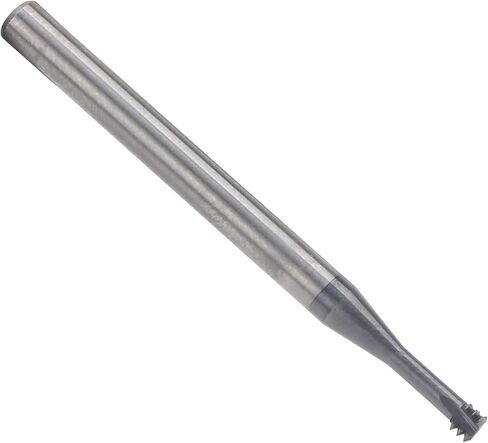 Thread Milling Cutter, 3 Tooth Metric 60°, Tungsten Steel CNC Hand Tool, M4x0.7xD4x50 Specification, for Cutting Aluminum, Copper, Cast Iron, and More, High Wear, Long in Kuwait