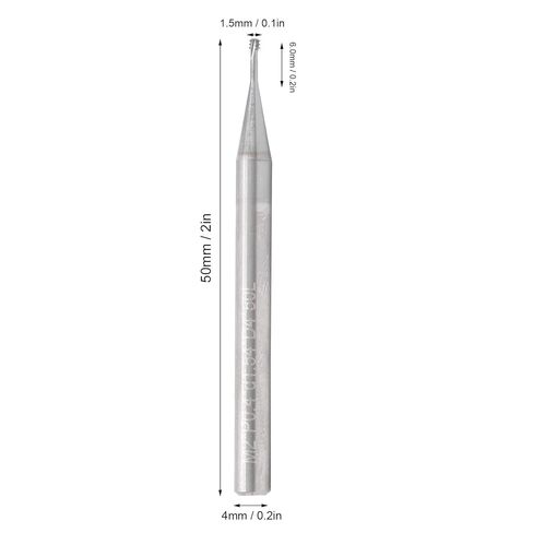 Tungsten Steel Thread Milling Cutter 60° 3 Teeth 4mm Shank for CNC, Accuracy Thread Milling for Alloy Steel, Aluminum, Stainless, Copper in Saudi Arabia