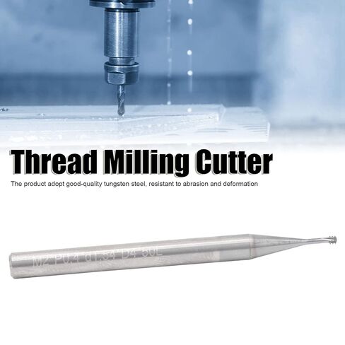 Tungsten Steel Thread Milling Cutter 60° 3 Teeth 4mm Shank for CNC, Accuracy Thread Milling for Alloy Steel, Aluminum, Stainless, Copper in Saudi Arabia