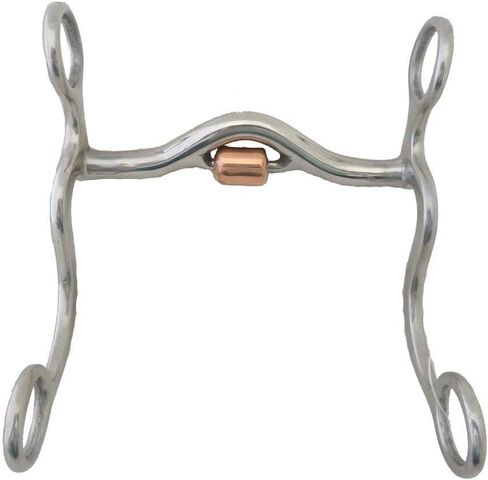 AJ Tack S Shank Low Port Roller Grazing Bit in Saudi Arabia