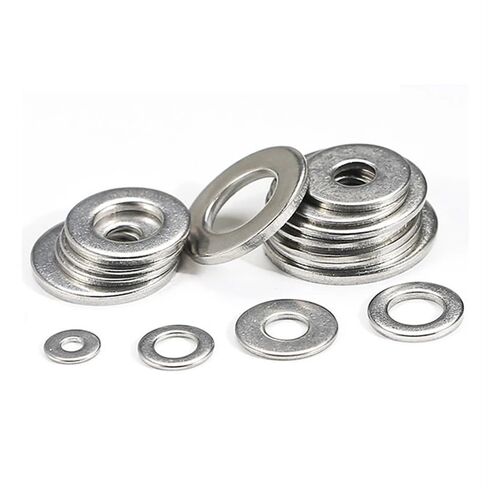 Washers,Flat Washer, Washers 2/5/10/50/100pcs Large Flat Gasket Sliver Washer Stainless Steel Big Metal Rings Plain M1.6 M2 .5 M3 M4 M5 M6 M8 M22 Fastener(M6x12x1 x20pcs) in Kuwait