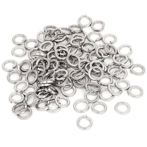 Washers,Flat Washer, Washers 100pcs Sliver Washer Stainless Steel Flat Spring Lock M1.6 M2 M6 M8 M10 Fastener(100PCS M8) in Kuwait
