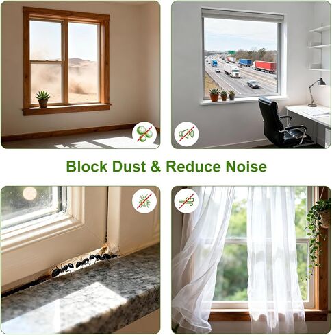 33FT Brush Weather Stripping, 0.35"W x 0.35"T High-Density Self-Adhesive Seal Strip for Doors and Glass Doors, Draft Blocker for Windproof, Dustproof, and Soundproof, Easy Cut & Install, Gray in Kuwait