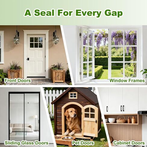 33FT Brush Weather Stripping, 0.35"W x 0.35"T High-Density Self-Adhesive Seal Strip for Doors and Glass Doors, Draft Blocker for Windproof, Dustproof, and Soundproof, Easy Cut & Install, Gray in Kuwait