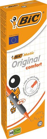 Bic Matic Original Comfort 0.7mm Mechanical Pencils, Box of 12, Black, Blue in Kuwait