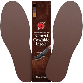 Thick Genuine Cowhide Leather Insoles, Deodorizing, Flat Shoe Sole Inserts for Sneakers & Leather Shoes, Unisex, Free-Cut (9.8–12.2 Inches) (Medium Brown) in Saudi Arabia