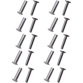 10 مجموعات 5 مللي متر قضيب أقطار غير القابل للصدأ المسمار والجوز المسامير مع 15 16 18 مللي متر طول صالح للمطبخ مقبض سكين التثبيت (متوسط) in Kuwait