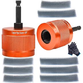 مجموعة تنظيف الأنابيب النحاسية المعدنية 1/2 بوصة و3/4 بوصة، مع ساق سداسية 1/4 بوصة، يتم توفير كل 4 قطع إضافية من الشفرات القابلة للاستبدال، لتنظيف الصدأ والبقع والطلاء على الأنابيب النحاسية والأنابيب المعدنية المختلفة in Kuwait