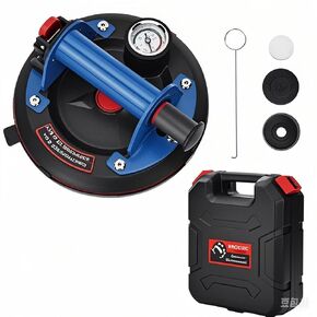Heavy Duty Vacuum Suction Cup Lifter for Glass, Air Conditioner, Washing Machine, Refrigerator with Pressure Gauge (Blue-one) in Kuwait