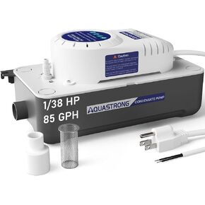 Aquastrong Mini Split HVAC Condensate Pump, 9.6 GPH, 115V/230V, Automatic Safety Switch, AC Condensate Removal for Air Conditioner, Furnace, Dehumidifier, 3.3' Power Cord in Kuwait