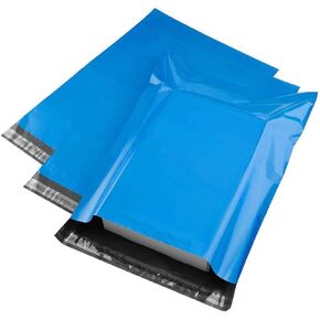 مظاريف شحن Silipac Mailer 100 حزمة - 15 × 20 حقيبة بريدية مقاومة للتمزق | مجموعة أكياس بريدية بلاستيكية مخصصة مضادة للماء ومغلفة من البوليستر - ذاتية الغلق (أزرق) in Kuwait