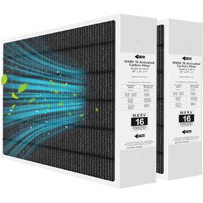 فلتر هواء 20x25x5 MERV 16 متوافق مع فلتر فرن Lennox HCC20-28 MERV 16 لنظام التدفئة والتهوية وتكييف الهواء، رقم الجزء HCF20-16، HCF20-10، عبوتان in Kuwait