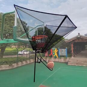 جهاز إرجاع كرة السلة هوب، محمول للاستخدام في الأماكن الخارجية والداخلية، سلة معدنية معلقة قابلة للدوران in Kuwait