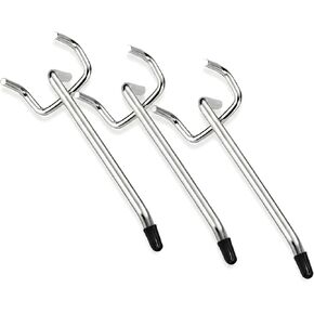 pegboard Hooks, 6 inch Heavy Duty Peg Board Organizer Accessories,Metal Hooks for pegboard,peg Board Hooks for Hanging for 1/4" Pegboard Hanging Tools Garage (60 Pack) in Kuwait