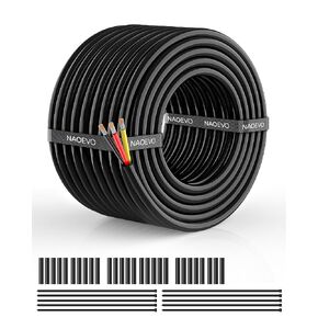 NAOEVO 16 Gauge Wire 2 Conductor Electrical Wire, 16 AWG Stranded PVC Cord, 12V Low Voltage/Tinned Copper/Flexible Cable for Automotive Wiring, Lamp Cord, Marine Cable (50FT) in Kuwait