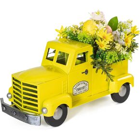 KI Store Fall Truck Decor 12-Inch Vintage Metal Truck with Fall Pumpkin Sunflower for Halloween Thanksgiving Decoration Table Centerpieces in Saudi Arabia