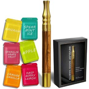 علاجات الإقلاع عن التدخين - حامل فلتر مدمج لجهاز الإقلاع عن العادة السيئة يناسب 12 قطعة من النكهة الطبيعية، نسخة مطورة من جهاز الاستنشاق الذي لا يدخن، دعم عادة اليد إلى الفم مع الروائح الطبيعية in Kuwait