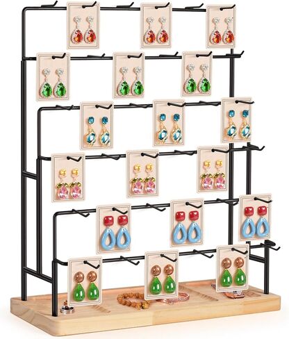 Earring Display Stands for Selling, 36 Hooks Jewelry Display for Vendors, Earring Holder Organizer for Earring Cards, Bracelets, Rings, Necklaces, Keychains Retail in Saudi Arabia