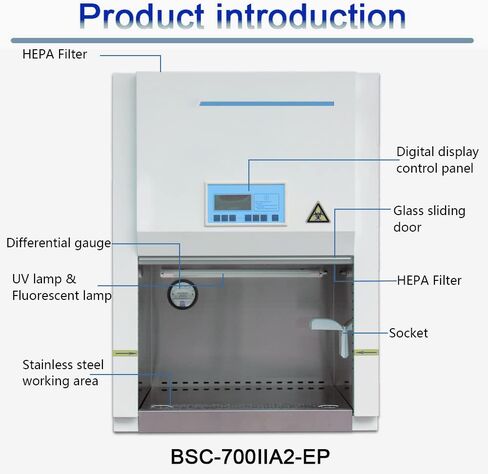 GOYOJO Lab Benchtop Stainless Steel Biological Safety Cabinet in Kuwait