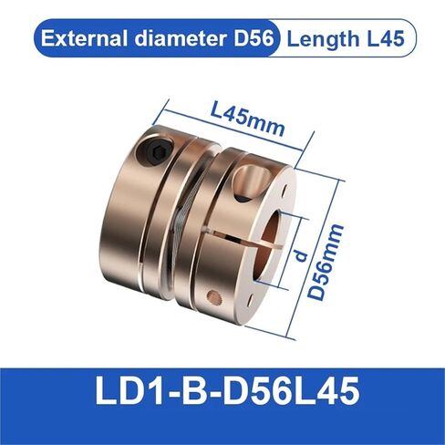 Cloweit Single Diaphragm Coupling Coupler D56 L45 Flexible to Servo Stepper Motor 10-32mm Shaft Diameter(14X14) in Saudi Arabia
