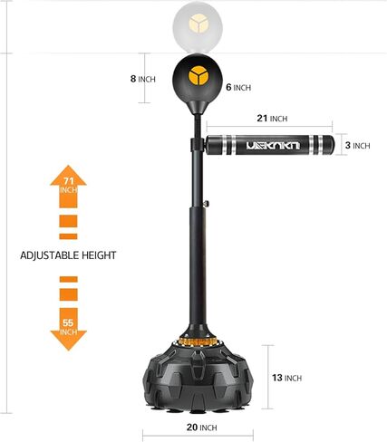 Free Standing Boxing Speed Trainer,360° Punching Bag Spinning Bar with Stand Height Adjustable Boxing Equipment- for Adults & Teenagers. in Saudi Arabia