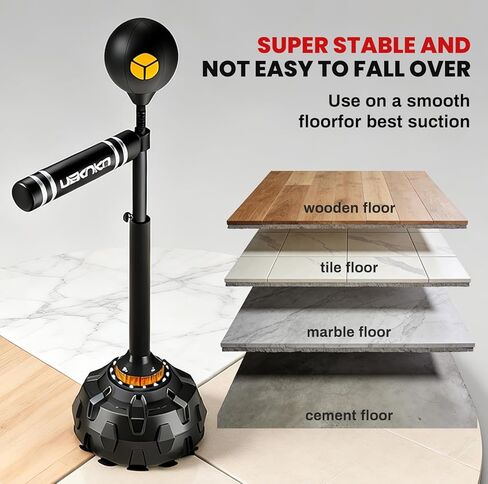 Free Standing Boxing Speed Trainer,360° Punching Bag Spinning Bar with Stand Height Adjustable Boxing Equipment- for Adults & Teenagers. in Saudi Arabia
