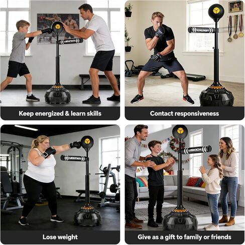 Free Standing Boxing Speed Trainer,360° Punching Bag Spinning Bar with Stand Height Adjustable Boxing Equipment- for Adults & Teenagers. in Saudi Arabia