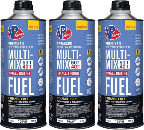 VP Racing Fuels 6815 SEF Multi-Mix 40: 1/50: 1 غاز مسبق+وقود محرك صغير للزيت 2 ، جاهز للاستخدام (3 عبوات) in Saudi Arabia