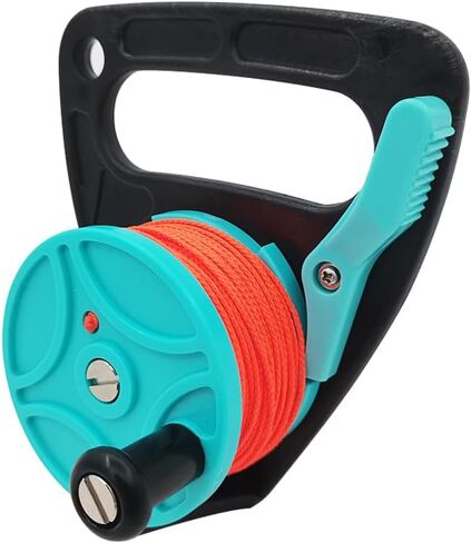 بكرة الغوص مع سدادة الإبهام، خط غوص عالي الوضوح بكرة إصبع بكرة 150 قدم للغوص الآمن والغطس in Kuwait