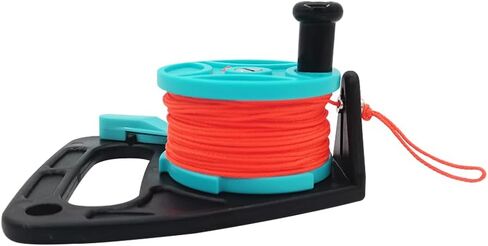 بكرة الغوص مع سدادة الإبهام، خط غوص عالي الوضوح بكرة إصبع بكرة 150 قدم للغوص الآمن والغطس in Kuwait