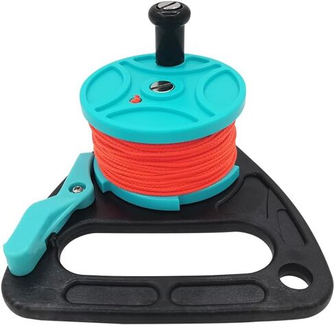 بكرة الغوص مع سدادة الإبهام، خط غوص عالي الوضوح بكرة إصبع بكرة 150 قدم للغوص الآمن والغطس in Kuwait